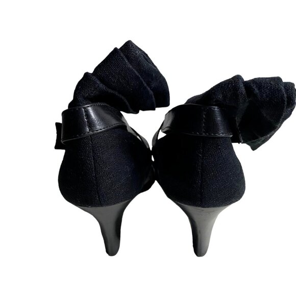 Chinese Laundry Women's Black Call Me Ankle Open Toe Heels - Picture 4 of 8